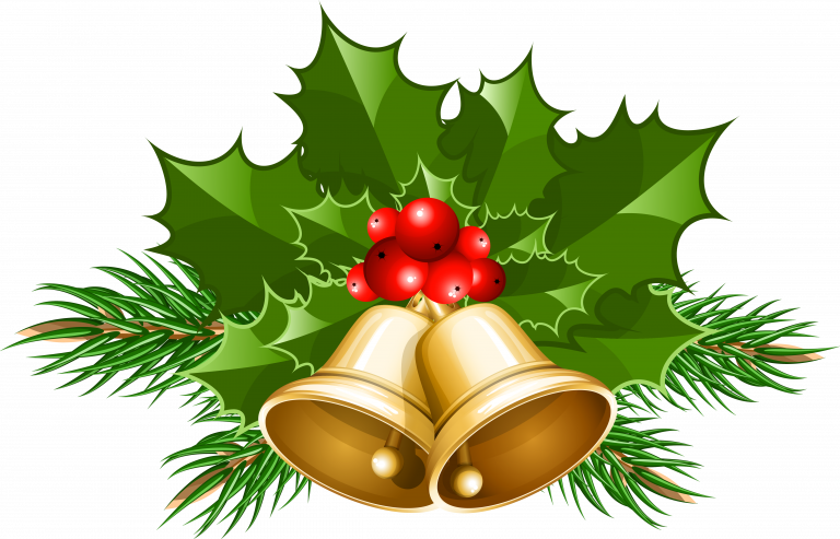 Download Free Clip Art Christmas - Christmas Bells Clipart Png Transparent Png (768x493), Png Download