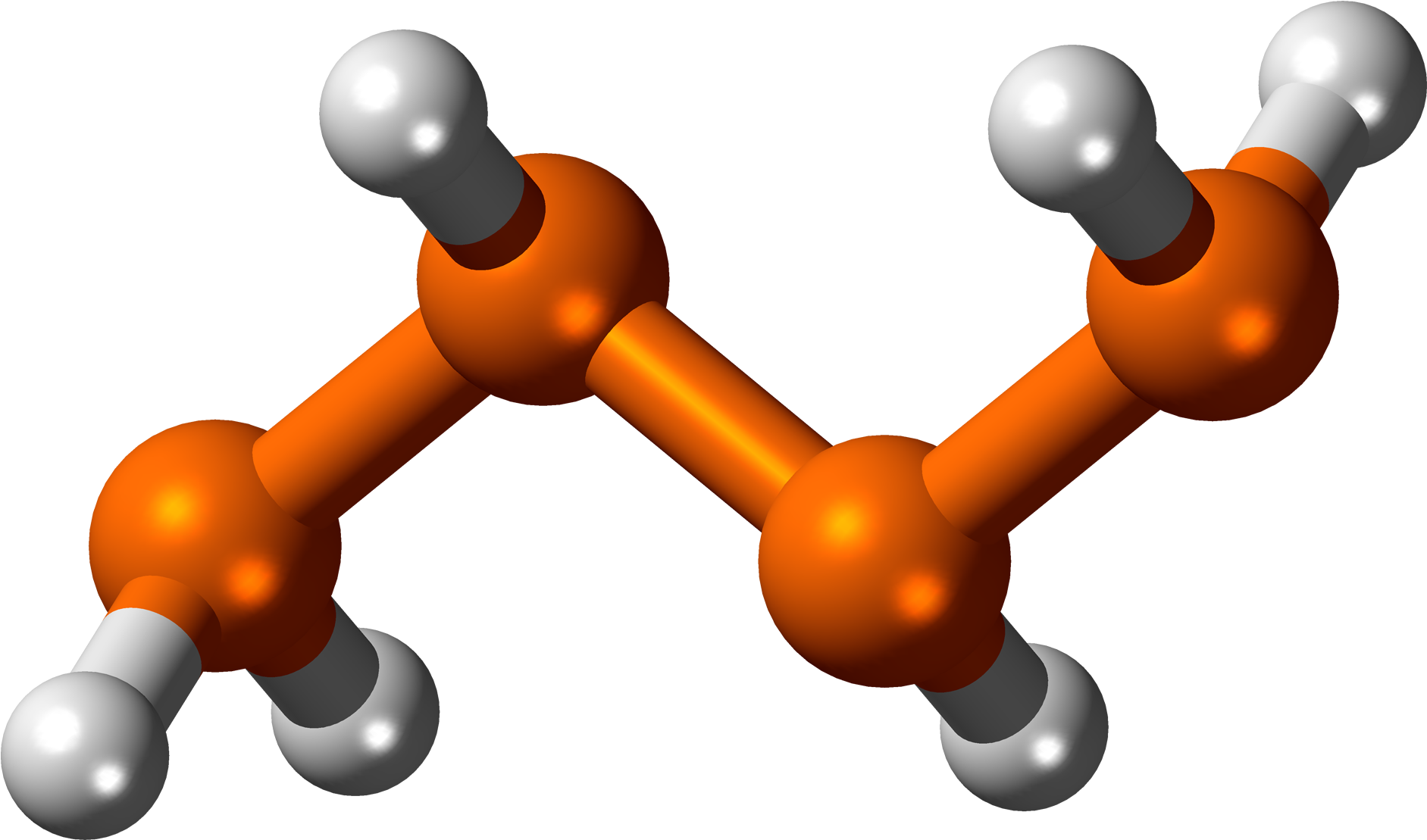 Tetraphosphane 3d Balls - Molecule Butanol Clipart (2000x1226), Png Download