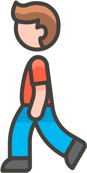 Woman Walking Emoji - Emoji De Persona Caminando Clipart (866x650), Png Download