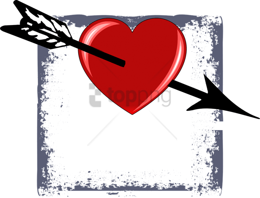 Free Png Download Corazon De San Valentin Con Flecha - Versos Románticos Clipart (850x647), Png Download