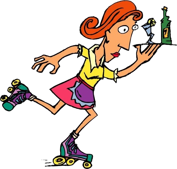 Old Women Skating Clipart (620x592), Png Download