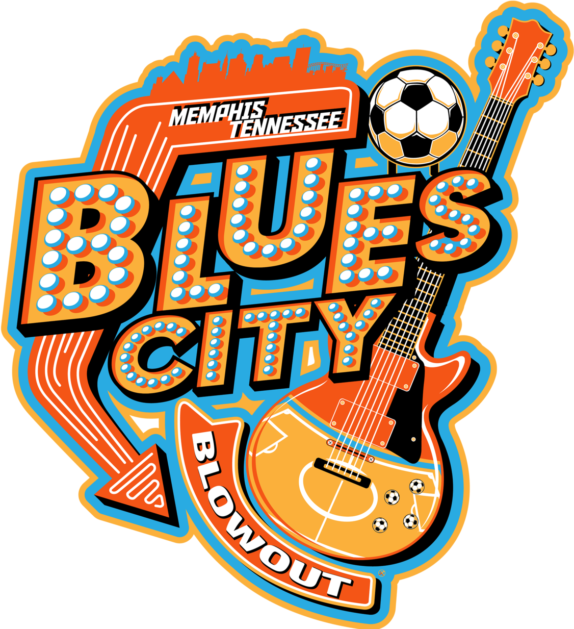 2019 Blues City Blowout Clipart (1400x1234), Png Download