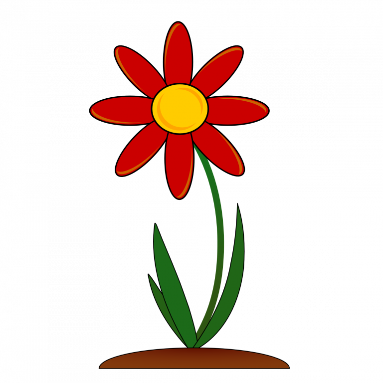 Download Red Flower Clipart - Red Flower Clip Art - Png Download (768x768), Png Download
