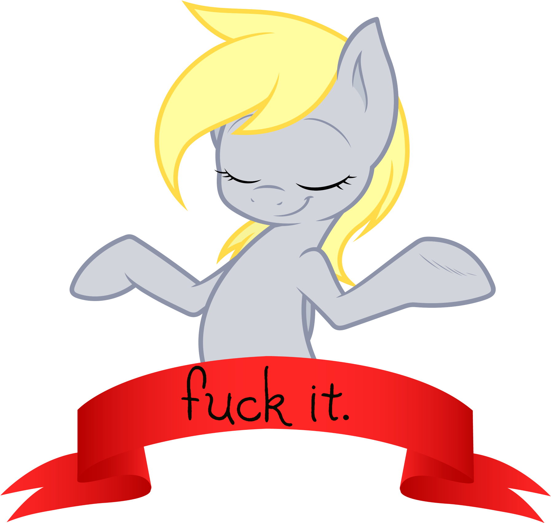 Comments - Derpy Pony Shrug Clipart (1872x1803), Png Download