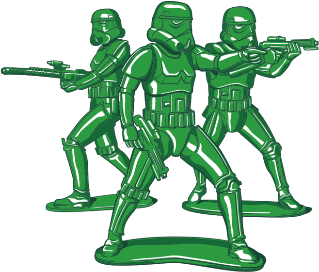 Settlements Welcome Disney Star Wars And Geek - Green Army Men Shirt Clipart (739x640), Png Download