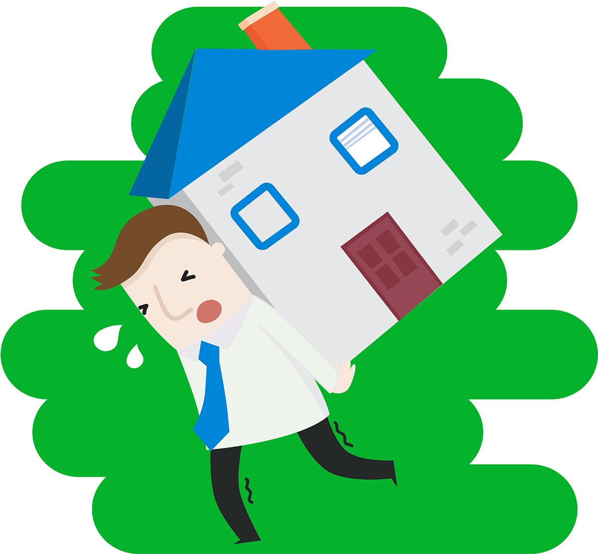 Home Loans - - Cartoon Clipart (1250x1152), Png Download