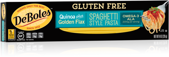 Gluten Free Quinoa Spaghetti With Flax - Deboles Spinach Pasta Clipart (600x539), Png Download