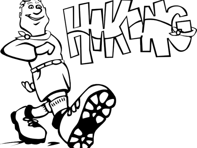 Hiking Clipart Kid Hike - Hiking Boots Clip Art - Png Download (640x480), Png Download