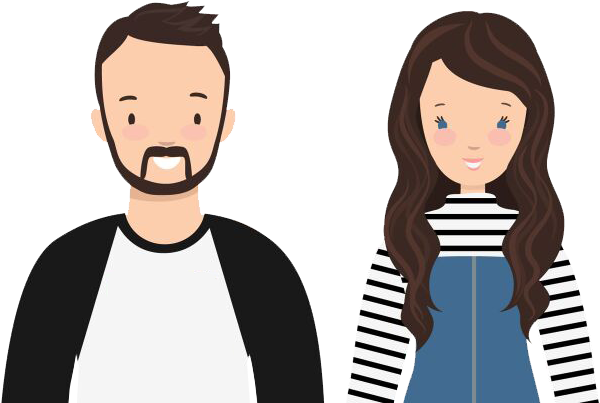 A Couples Defeat - Cartoon Clipart (666x492), Png Download