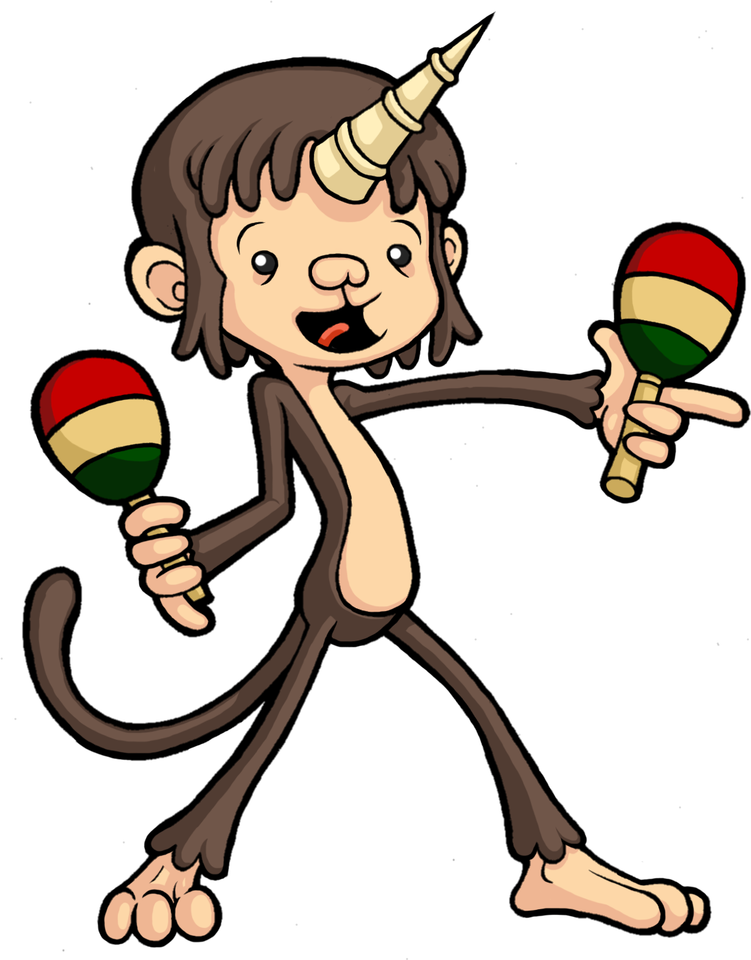 Well, This Is A Monkey With Maracas Maraca Monkey = Clipart (1130x1407), Png Download