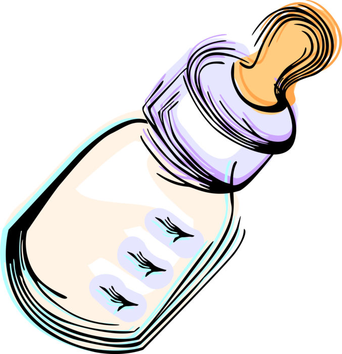 Bottle With Formula Vector Image Illustration Of Ⓒ Clipart (677x700), Png Download