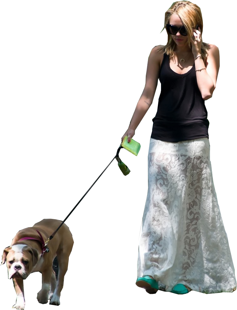 People Walking Dog Png - Png Photoshop Walking Dog Clipart (779x1010), Png Download