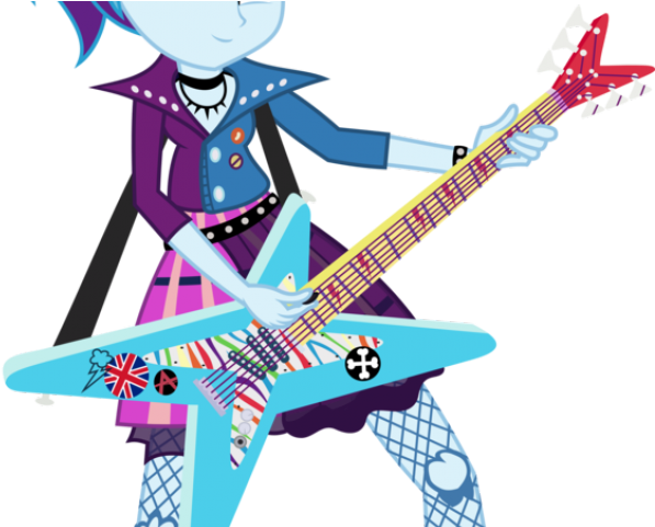 Piercing Clipart Punk Music - My Little Pony Eg Rainbow Dash With Guitar - Png Download (640x480), Png Download