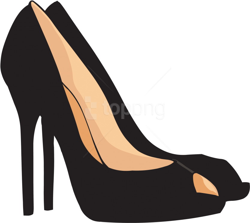 Free Png Download Black Heels Clipart Png Photo Png - Black High Heels