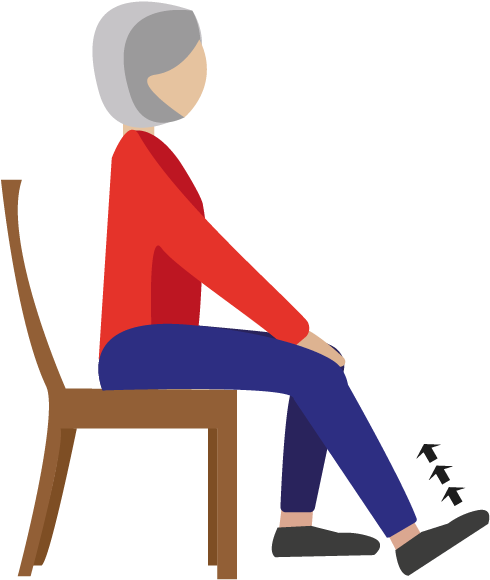 Calf Stretch - Sitting Clipart (834x834), Png Download