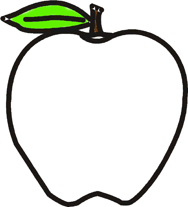 Manzana Png - Imagenes De Fruto Para Colorear Clipart (682x767), Png Download