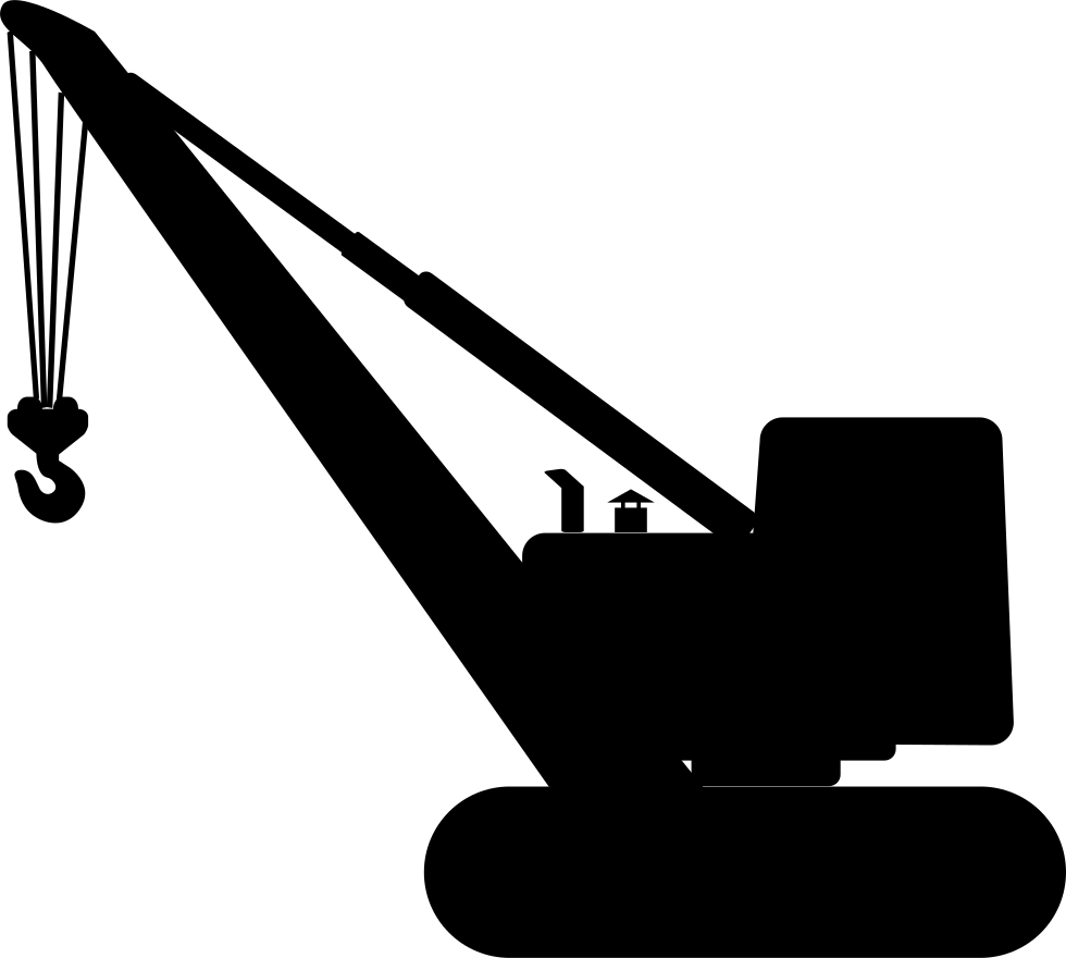 Png File Svg - Crane Png Black And White Clipart (980x880), Png Download