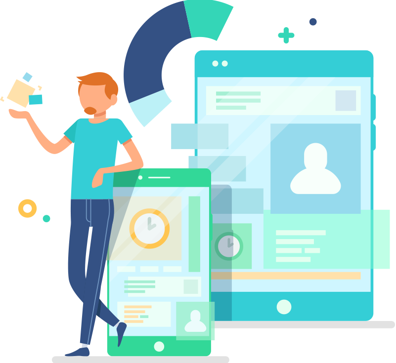 Responsive Website Illustration Clipart (801x735), Png Download