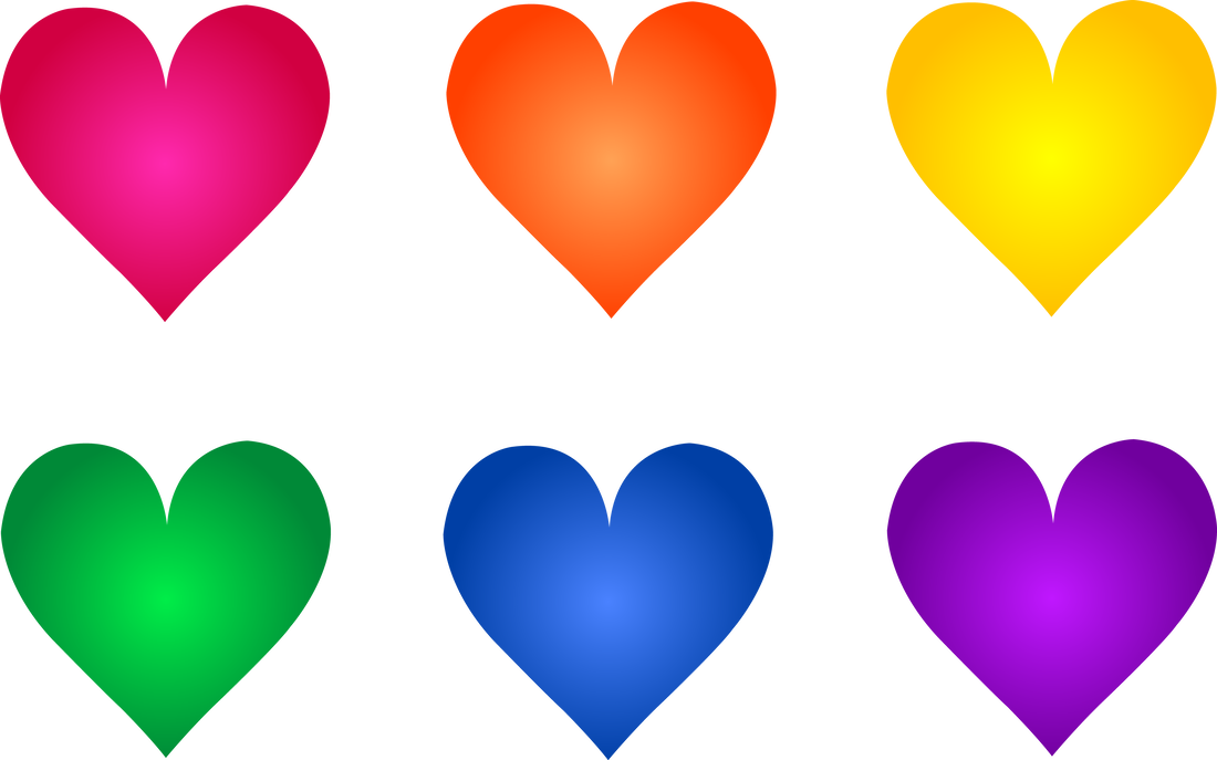 Peace Clipart Humanity - Colorful Heart Clipart - Png Download (1024x639), Png Download