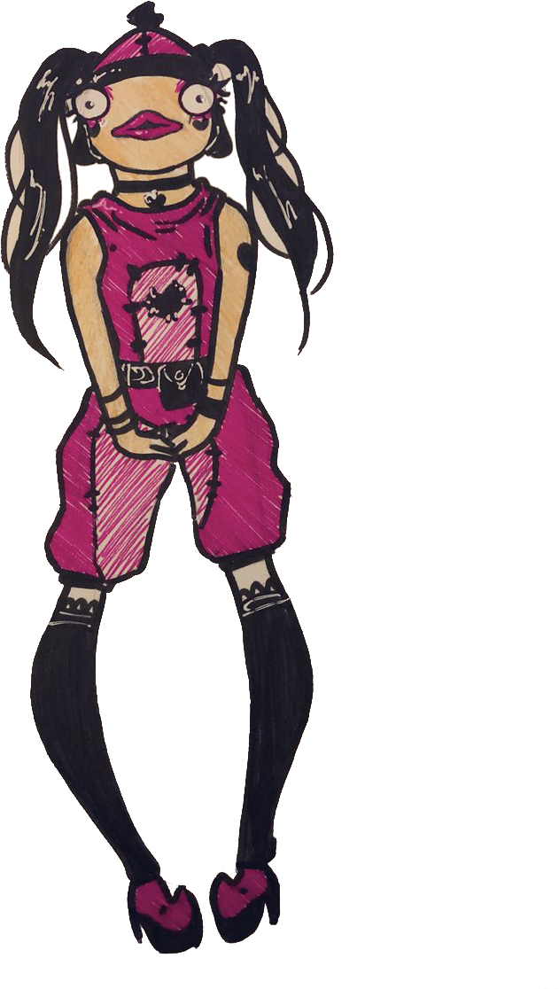 Plz Say Hi To The E-girl Girlfriend Of Fishsticks - Cartoon Clipart (900x1200), Png Download