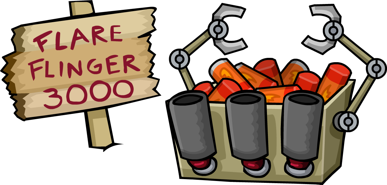 Flare Flinger - Club Penguin 2010 Clipart (1254x601), Png Download