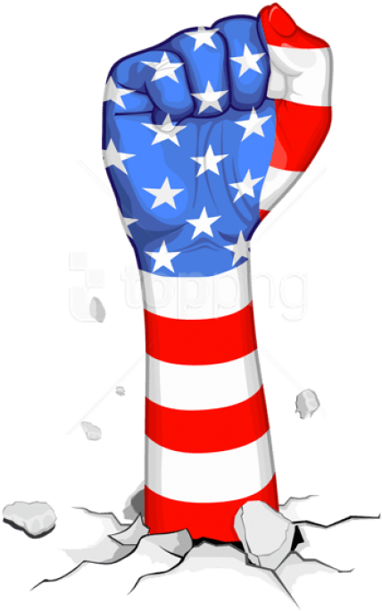 Download American Fist Flag Decor Png Images Background - American Revolution Art Clips Transparent Png (480x735), Png Download