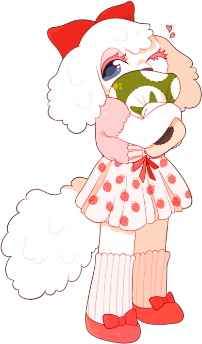 Cocker Spaniel Miitopia Flower Red White Clothing Mammal - Cartoon Clipart (500x741), Png Download