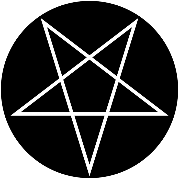 Estrella Satanica Png - Inverted Pentagram Clipart (700x700), Png Download