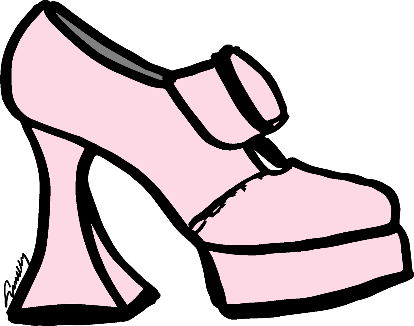 Pretty In Pink Fluevog Munster - Basic Pump Clipart (1600x1310), Png Download