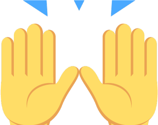 Hand Emoji Clipart Person Raising Both Hand In Celebration - Raised Hands Emoji Transparent - Png Download (640x480), Png Download