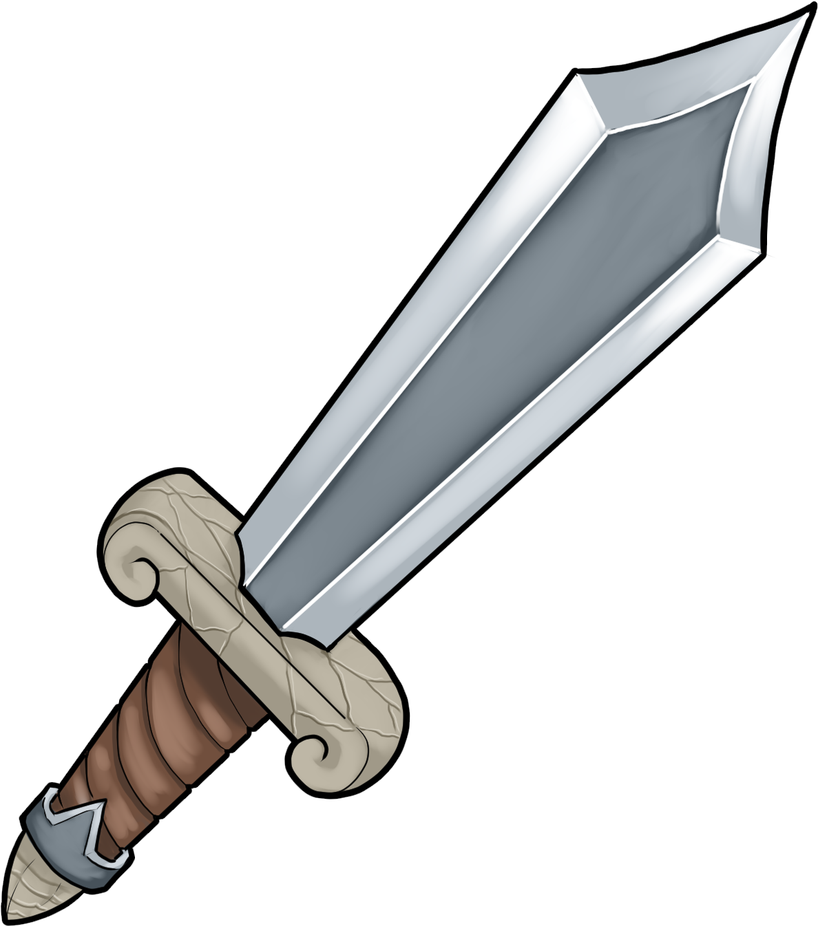 Weapons - Cartoon Clipart (1344x1541), Png Download