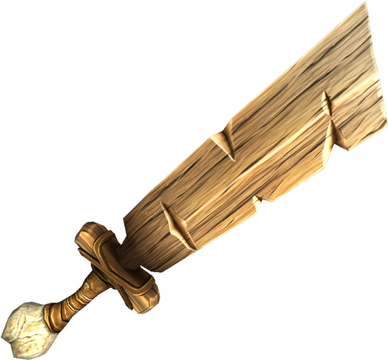 Wood Sword - Creativerse Wood Sword Clipart (1024x1024), Png Download