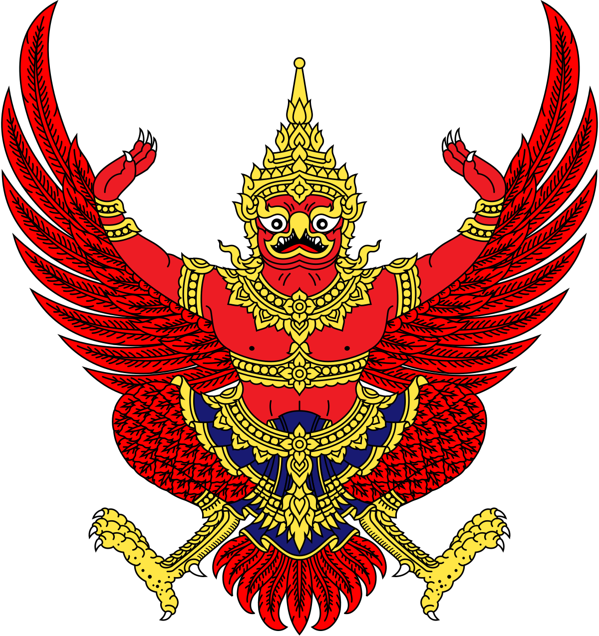 Emblem Of Thailand - Thailand Emblem Clipart (964x1024), Png Download