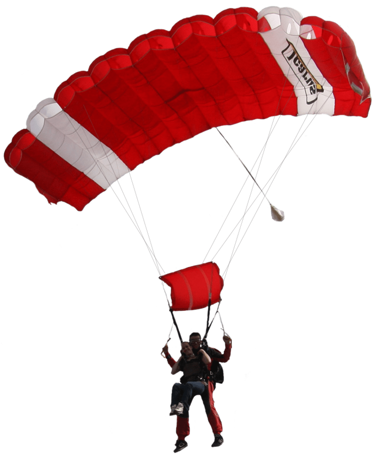 Red And White Parachute - Parachute Png Clipart (800x913), Png Download