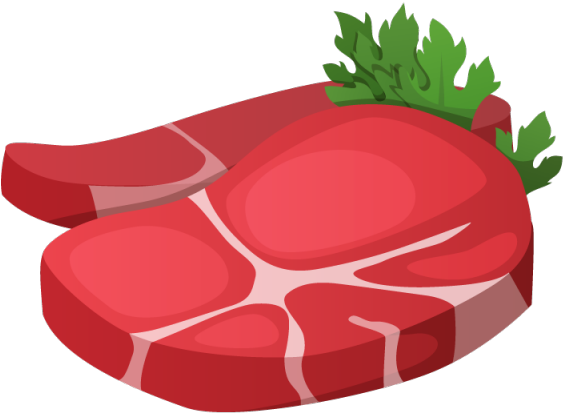 Chicken Curry Clipart Nigerian - 牛肉 卡通 - Png Download (640x480), Png Download