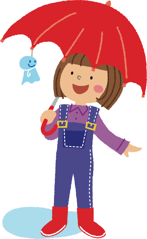 This Png File Is About Happy , Girl , Ghost , Shine - Cartoon With Umbrella Png Clipart (491x799), Png Download