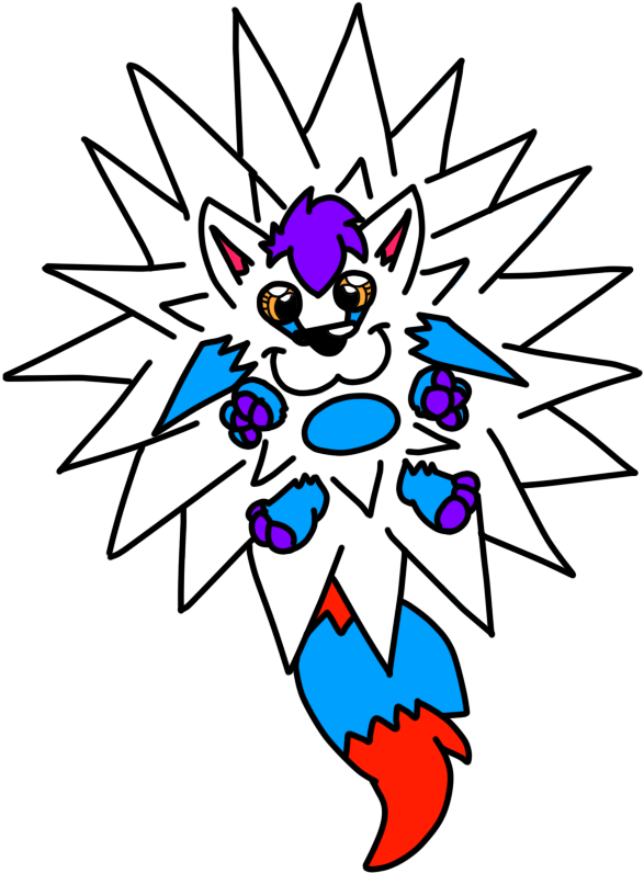 Amarok Wanted To Be Drawn As A Sea Urchin, So I Drew - Cartoon Clipart (600x852), Png Download