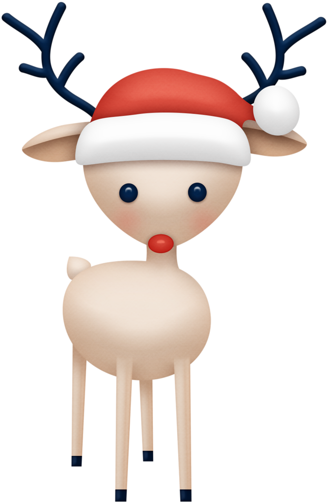 ○‿✿⁀reindeer‿✿⁀○ Christmas Clipart, Reindeer, Santa, - Олень Мульт Арт - Png Download (668x1024), Png Download