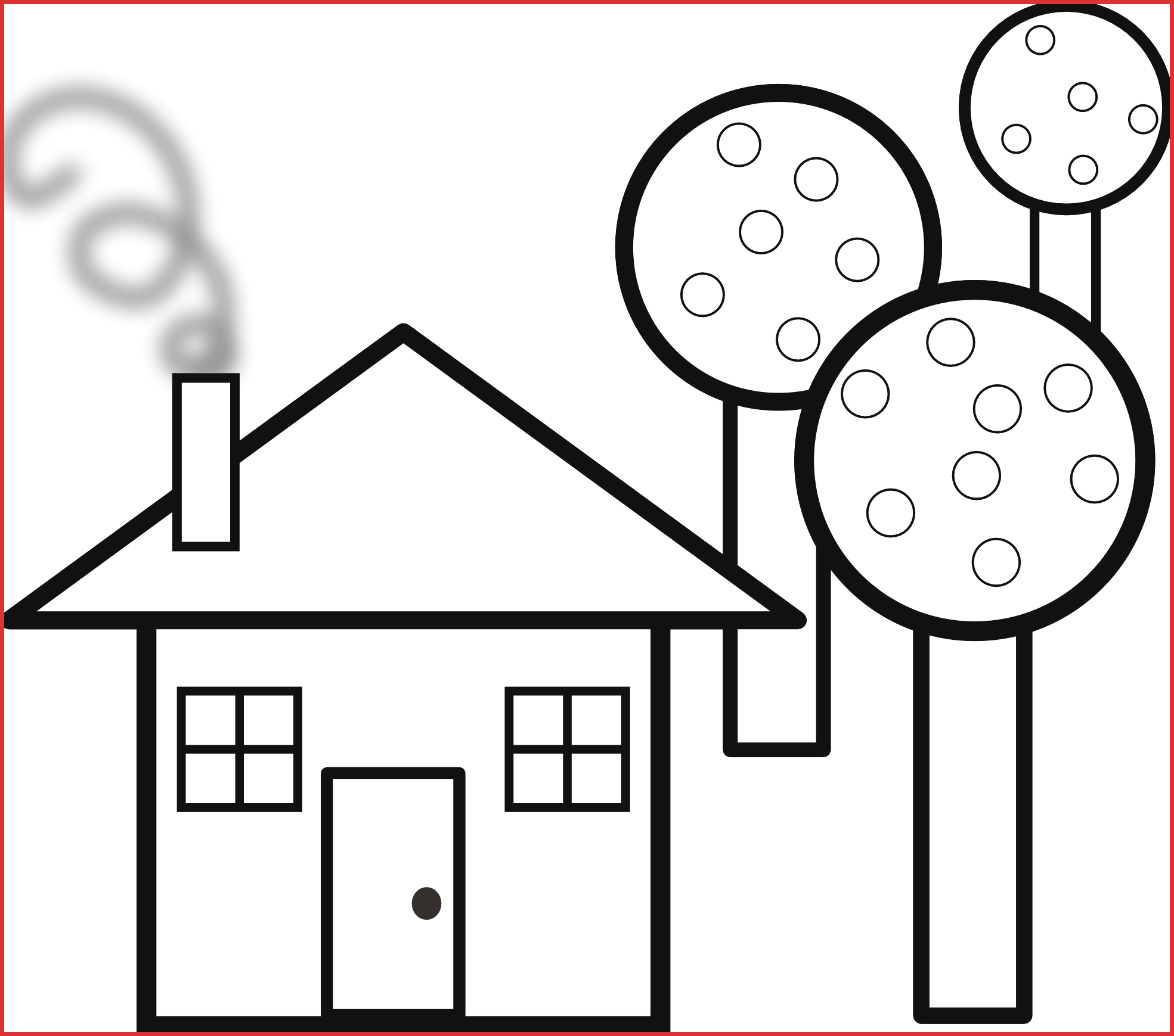 Beautiful Coloring Clipart - House Shapes Clip Art - Png Download (1969x1739), Png Download