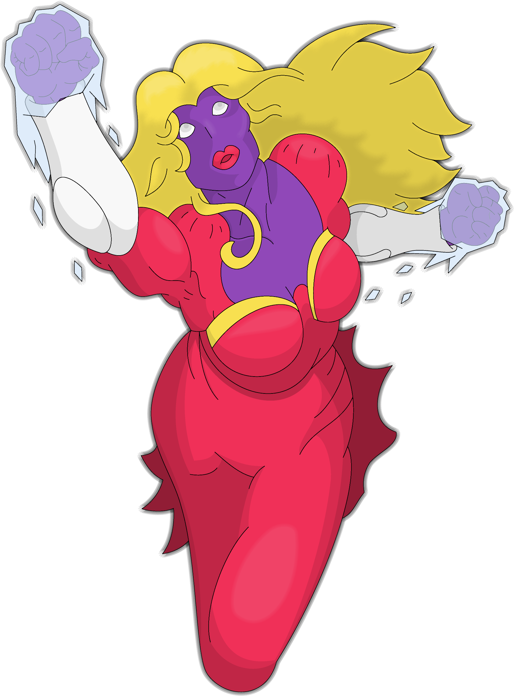 Jynx Used Ice Punch By Pamtrewc - Cartoon Clipart (1716x2286), Png Download