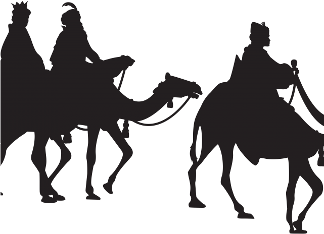 King Clipart Wise Man - 3 Wise Men Silhouette Png Transparent Png (640x480), Png Download