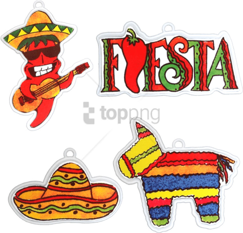 Free Png Download Fiesta Party Accessory Pack 4 Designs Clipart (850x814), Png Download