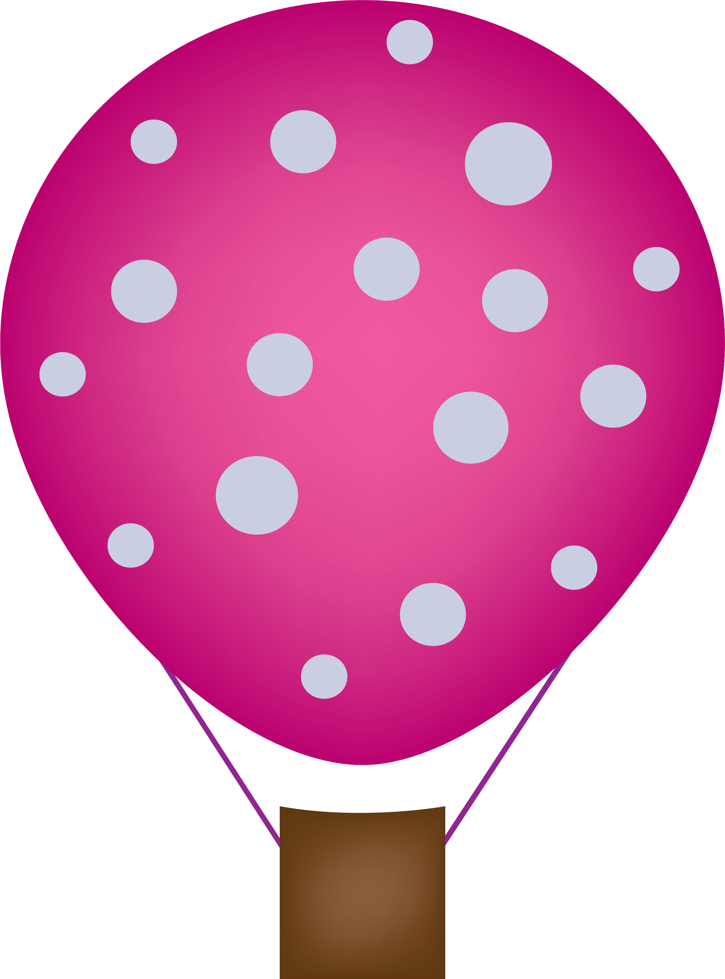 Hot Air Balloon Clipart Polka Dot - Balloon - Png Download (2501x3380), Png Download