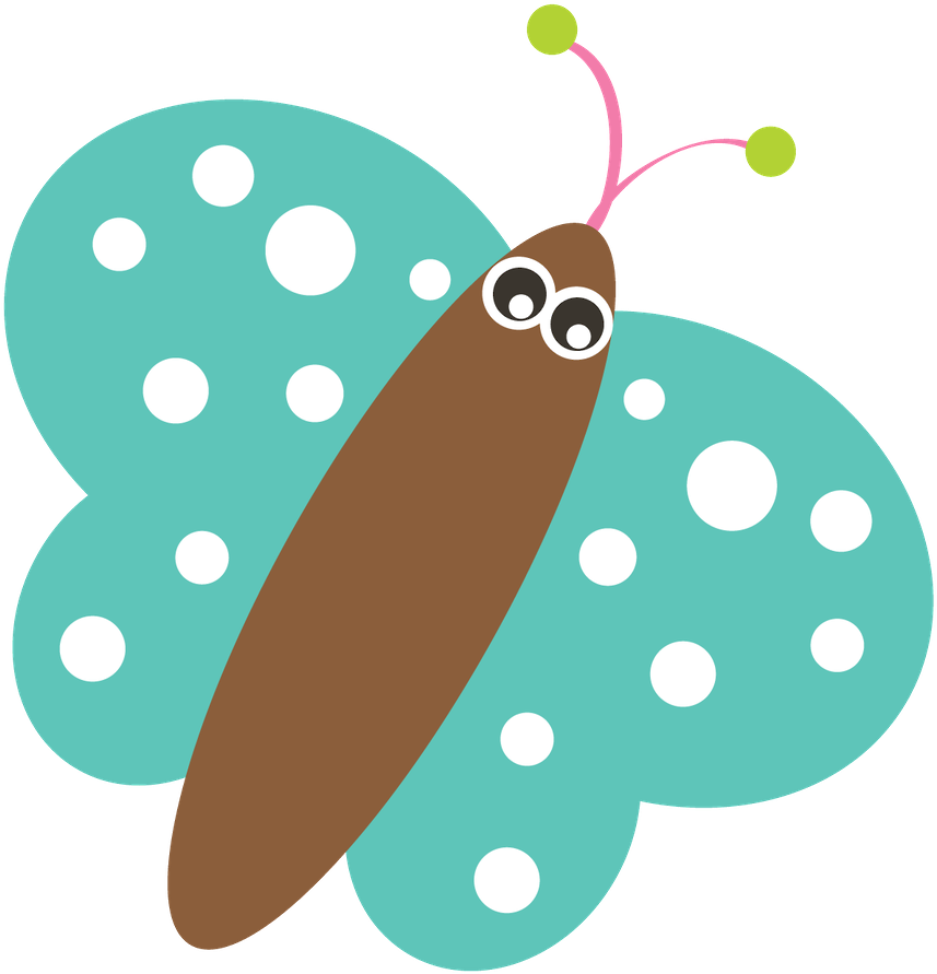 Butterflies Clipart Polka Dot Illustration Png Download Full Size