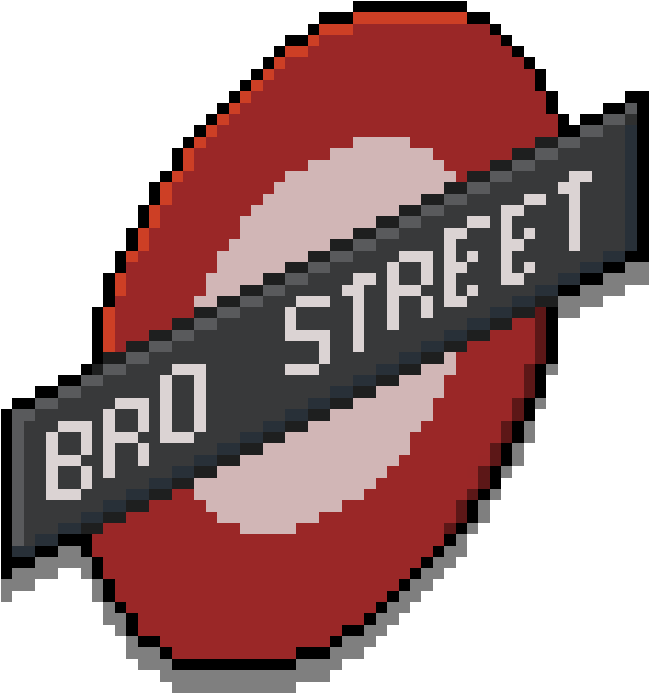 Bro Street Sign - Bro Street Pewdiepie Tuber Simulator Clipart (1000x1000), Png Download