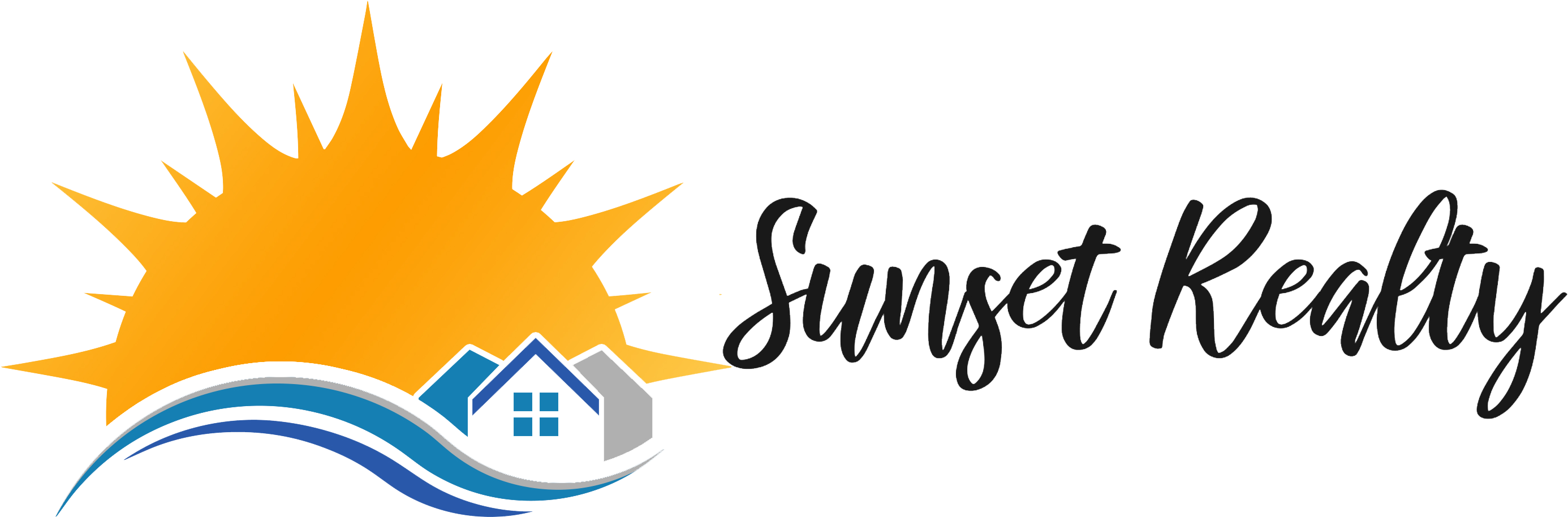 Sunset Realty, Llc - Calligraphy Clipart (2828x957), Png Download