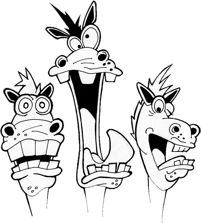 Crazy-horses - Cartoon Clipart (712x800), Png Download