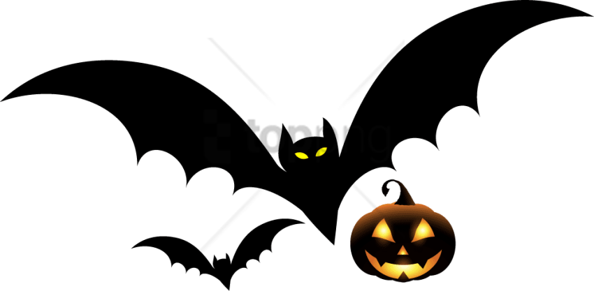 Free Png Download Halloween Png Images Background Png - Bat Halloween Png Clipart (850x417), Png Download