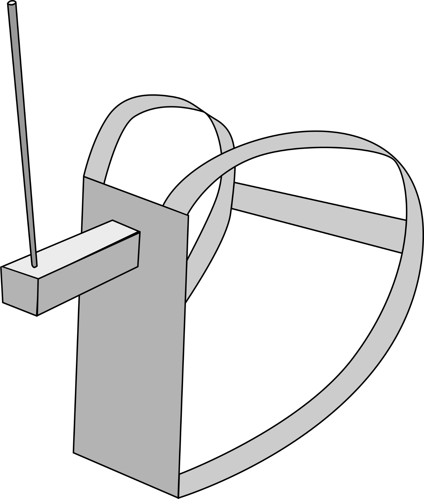 The Instrument Would Then Balance Between The Lips, - Line Art Clipart (1631x1920), Png Download