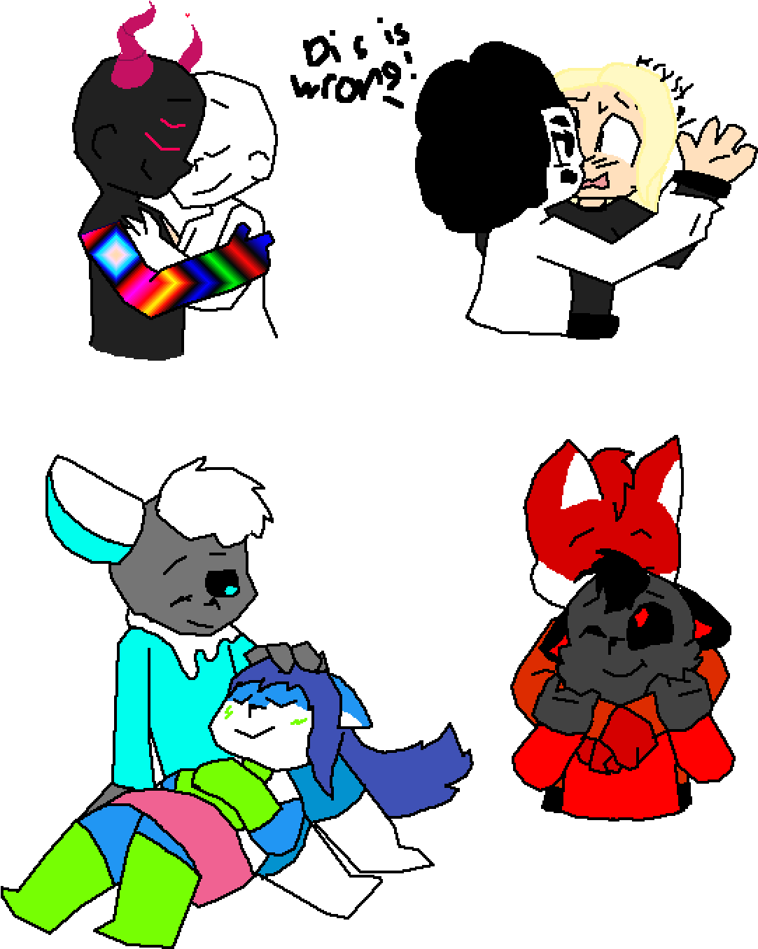 Chey And Karma - Cartoon Clipart (1200x1400), Png Download